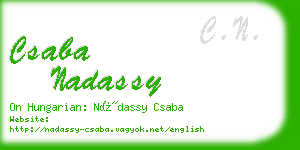 csaba nadassy business card